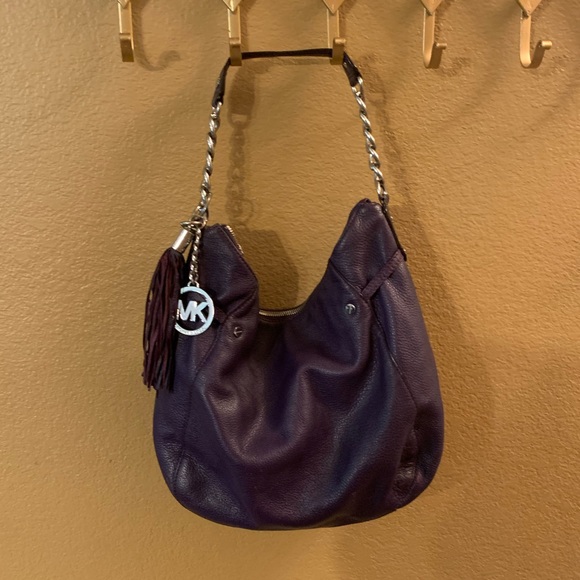 EUC Michael Kors Hobo Purse & Wallet Purple Set VINTAGE - Picture 4 of 16